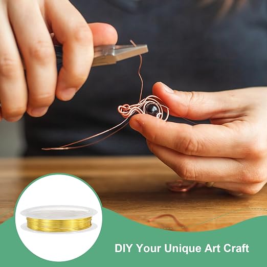 0.7 mm/21 Gauge Copper Wire for Jewelry Making, 10.2FT Copper Beading Craft - Image 4