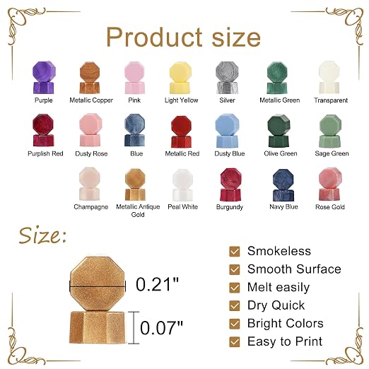 Yoption 360Pcs Peal White Sealing Wax Beads - Image 5