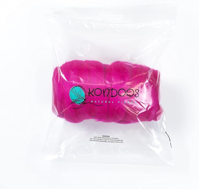 Kondoos Colored Natural Wool roving, 1 lb. Best Wool - Image 3