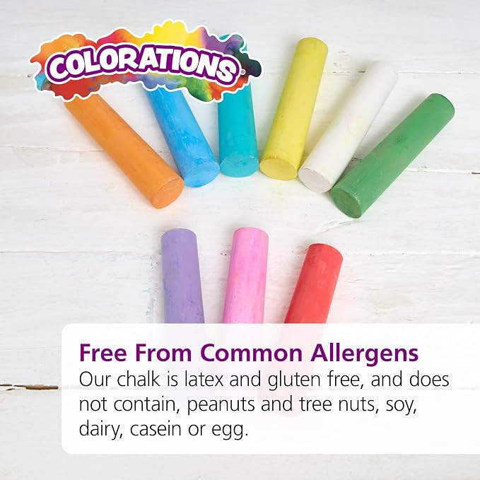 Colorations sidewalk chalk classroom pack, Outdoor Play, Screen-free, Creativity - Image 8