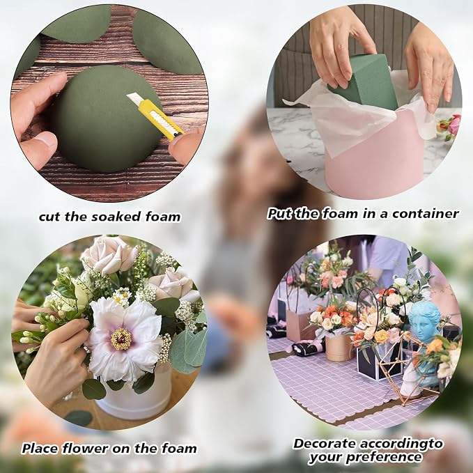 LOKIPA 4 Pack Small Floral Foam Half Ball, Floral Foam Round Half Ball Floral - Image 6