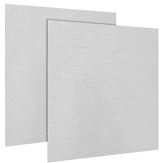 2Pack 6061 T651 Aluminum Sheet Metal 12 x 12 x 1/32 Inch Flat Plain Aluminum by Lswteiz