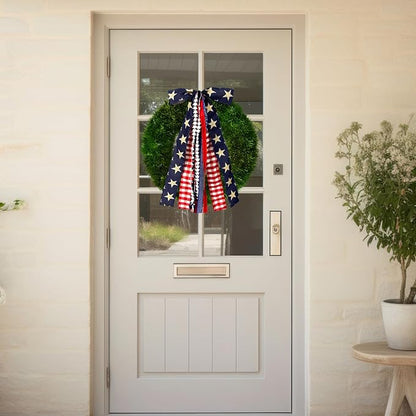 Large Patriotic Star Ribbon Bow - Image 4