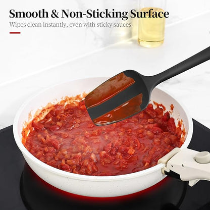 600ºF Heat Resistant Spatulas, High Heat Food Safe Semless Kitchen Silicone - Image 5