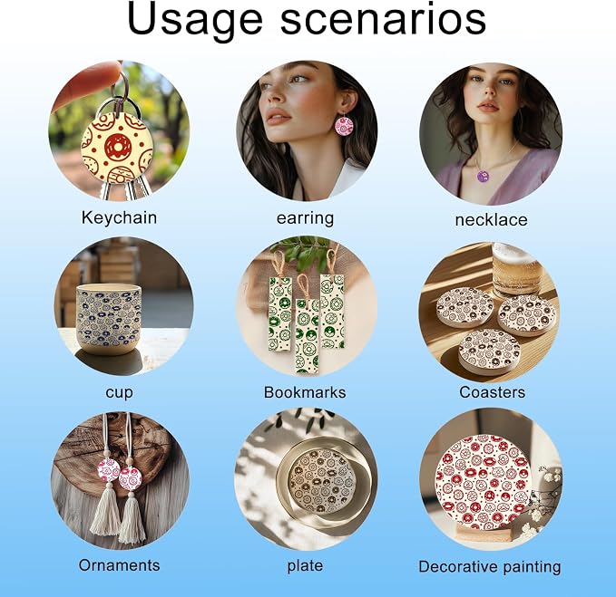 CHGCRAFT Donuts Pattern Polymer Clay Texture Sheet Polka Dots Pattern Silicone - Image 3