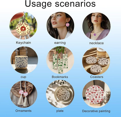 CHGCRAFT Donuts Pattern Polymer Clay Texture Sheet Polka Dots Pattern Silicone - Image 3