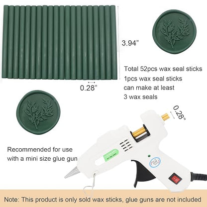 52pcs Olive Green Wax Sealing Sticks, Andotopee Glue Gun Wax Seal Sticks - Image 5