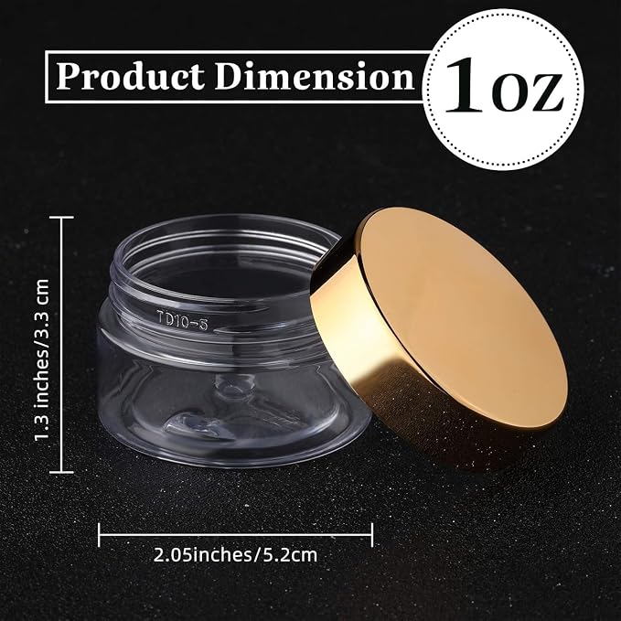 SATINIOR 36 Pieces 1 oz Plastic Jars - Image 2