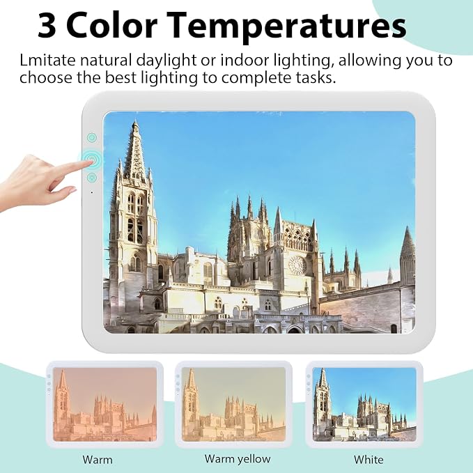 HIUKCOLED Wireless Battery Powered A3 Light Pad, 3 Colors Stepless Dimmable and - Image 4