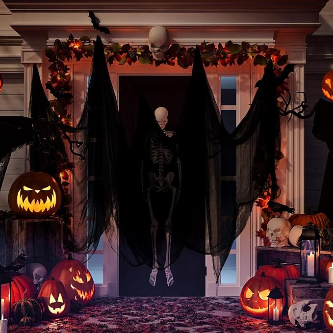 Boao Halloween Cheese cloth 39.37 x 393.7 Inch Black Cheesecloth Roll - Image 5