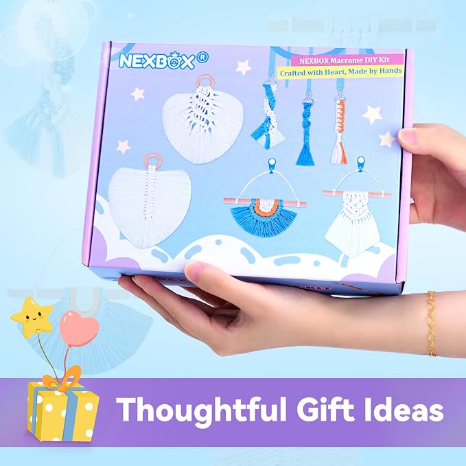 NEXBOX Macrame Kit for Kids & Adults Beginners, DIY Crafts for Girls Age 6-8 - Image 6