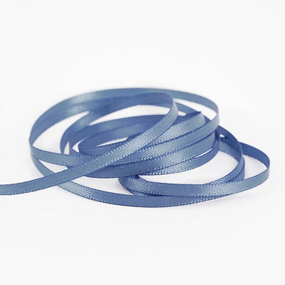HUIHUANG 1/8" Smoke Blue Ribbon Continuous 100 Yards Solid Color Double Faced - Image 2