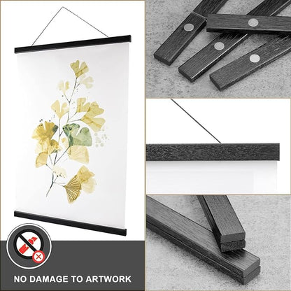 WITCOLOR 25x17 25x36 25x25 Poster Frame, Magnetic Black Wood Wooden Frame Hanger - Image 4