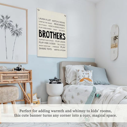 Boys Room Decor, Brothers Make The Best Friends Toddler Room Banner, Playroom - Image 4