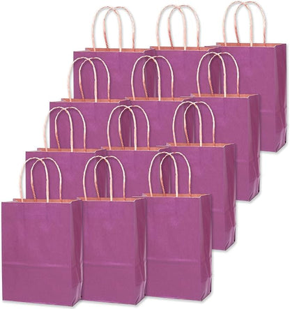 qiqee 32-Packs Deep Purple Paper Gift Bags by Qiqee
