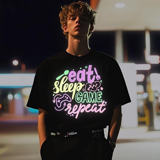 GIRAFVYINL Reflective HTV Heat Transfer Vinyl, Refelctive Iron on Vinyl Neon - Image 8