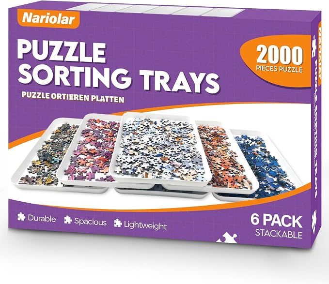 11.5 x 8.3 in Puzzle Sorting Trays Stackable by Nariolar