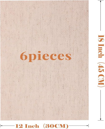 Caydo 6 Pieces Aida Cloth 14 Count Linen Cross Stitch Fabric Embroidery Fabric - Image 2