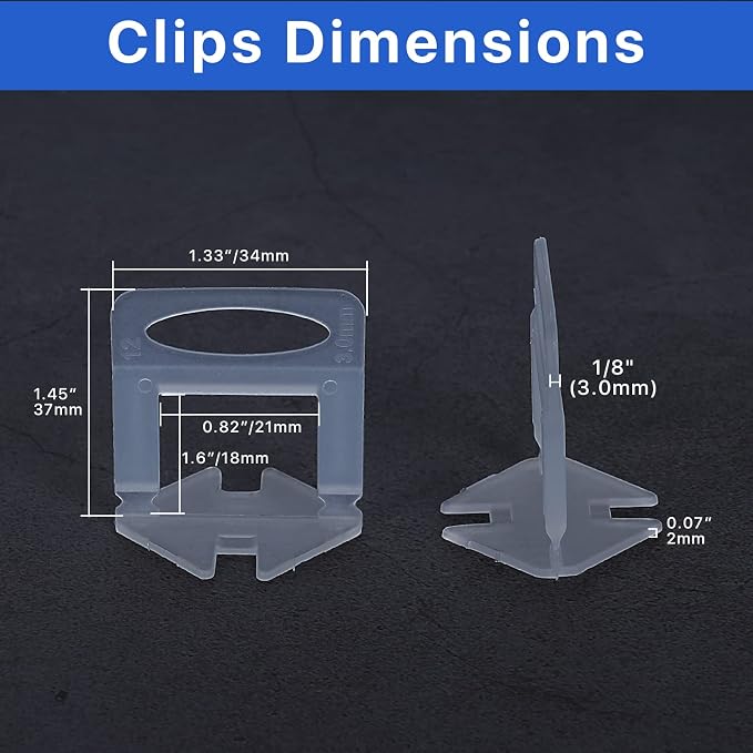 Tile Leveling System Clips Spacers Tile Leveler Clips DIY Tile Leveler Spacers - Image 2