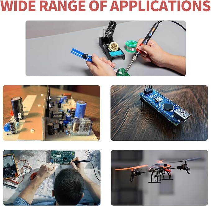 YIHUA 928D-III Soldering Iron, 110W High Power, Fully Digital Display °F /°C- - Image 7