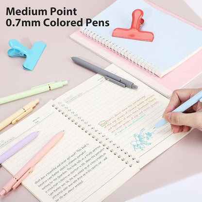 FIOVER Colored Pens, 24 Pack Colorful Gel Pens, Quick-Dry 0.7mm Medium Point - Image 4
