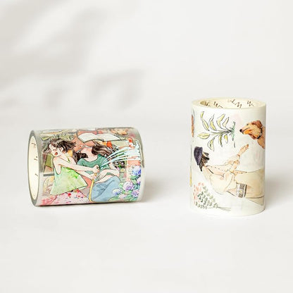 WT Pre-Cut Leisurely Days Washi Tape Roll, Original Designs, Decorative - Image 8