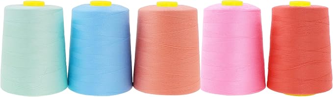 Mandala Crafts 5 Pack of Serger Threads Cones Spools by MandalaCrafts