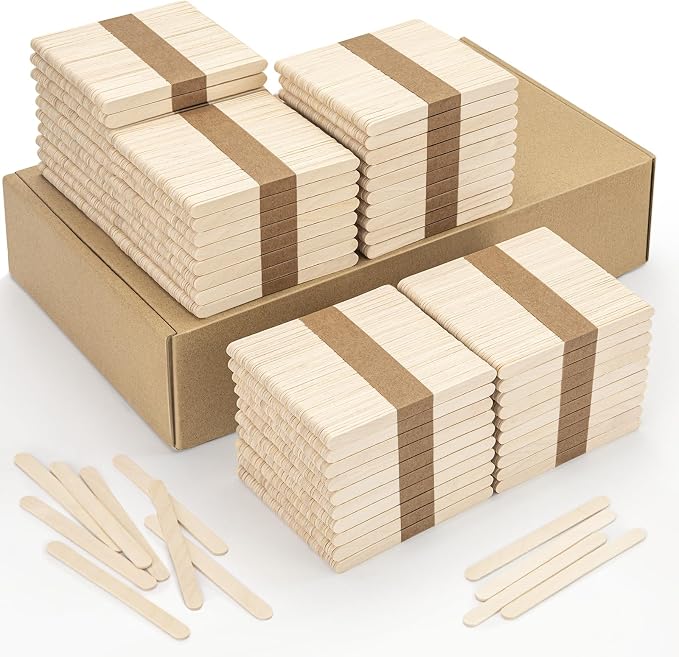 WISYOK 2400 Pcs Wooden Popsicle Sticks by WISYOK