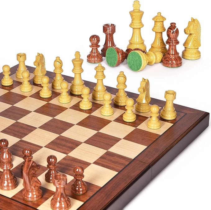 AMEROUS 20'' x 20'' Wooden Chess Set - Image 6