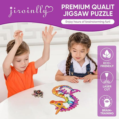 Wooden Puzzles for Adult and Kids, 100 Pieces Ocean Puzzle, Unique Shaped - Image 6