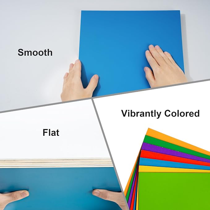 ROBOTIME 7-Pack Double-Sided Colored 1/8" Plywood Sheets - Image 3