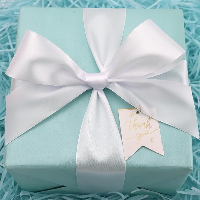 White Solid Satin Ribbon 2 Inch 25 Yards Solid Polyester Fabric Ribbon - Image 2