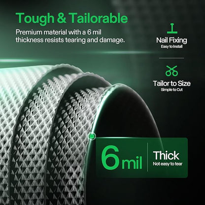VIVOSUN 6 Mil Mylar Film Roll, 4 ft. x 25 ft. Diamond Film Foil Roll, - Image 4