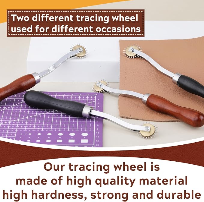 JNENERY 4PCS Tracing Wheel Sewing Tool, Professional Stitch Marking Spacer - Image 3