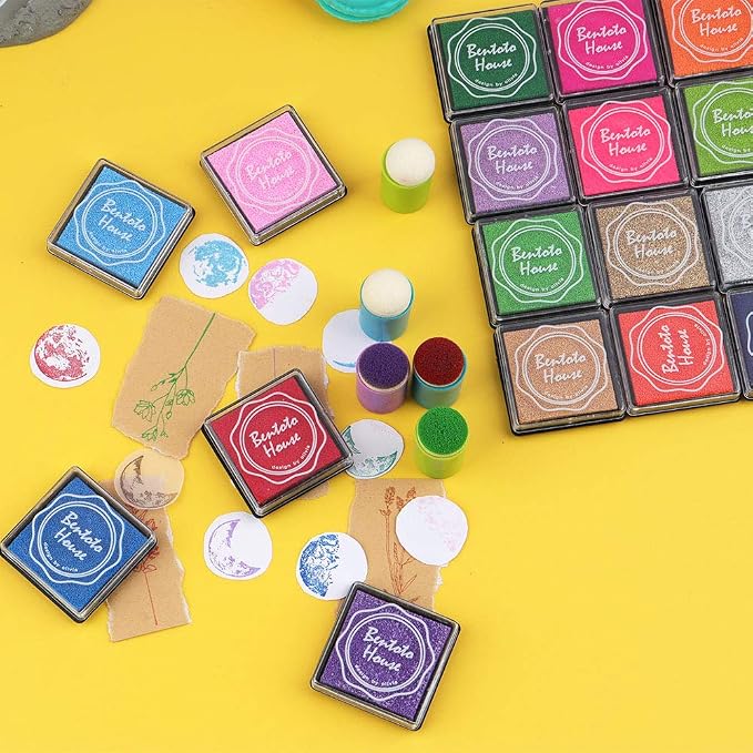 Dizdkizd Finger Craft Ink Pads, 20 Colors Craft Ink Pads - Image 3