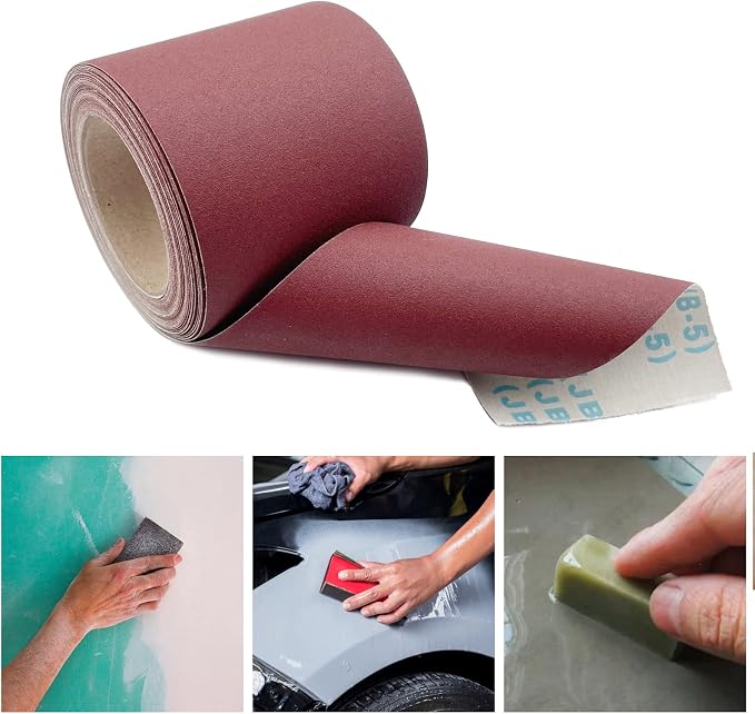 240 Grit Emery Cloth Roll, 4.5 Inch Wide 32.8 Ft Long Abrasive Sandpaper Rolls - Image 6