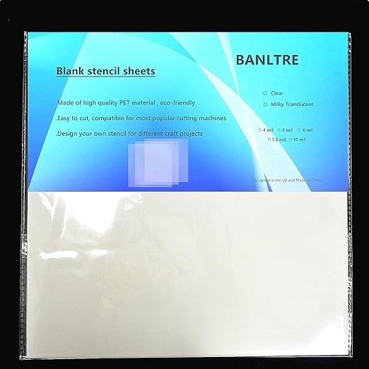 BANLTRE 10 Sheets 10 mil Mylar Sheet 12 x 12 inch Milky Translucent PET Blank - Image 6