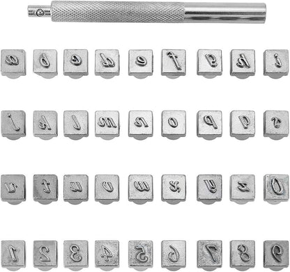 Yoption 37 Pieces Leathercarft Stamping Tool Set, 26 Letters Alphabet & 10 by Yoption