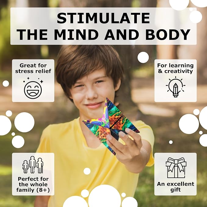 Shashibo OCTA Shape Shifting Sensory Fidget Toy – Magnetic STEM Brain Teaser - Image 3