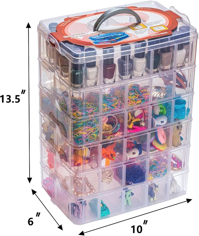 Sooyee 6-Tier Stackable Craft Organizers and Storage Box - Image 7