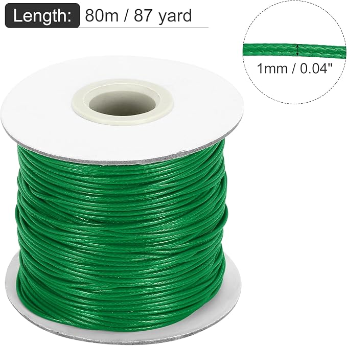 MECCANIXITY Waxed Cord 1mm Waxed Thread 87 Yard Wax String Leather Cord - Image 2