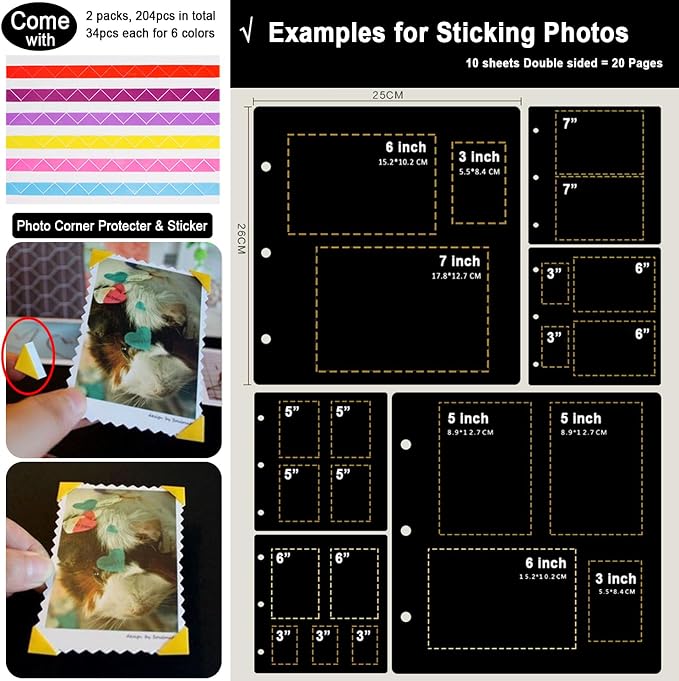 10 Sheets Double Sided 9.84 x 10.24 inch Refill Pages - Image 7