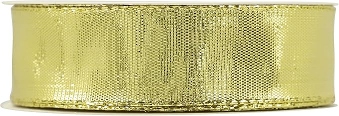 MEEDEE Gold Wired Woven Metallic Ribbon - Image 8