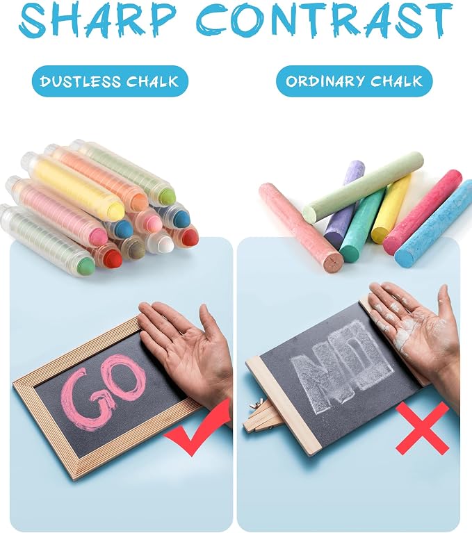 NewFamily Dustless Chalk 2-Pack, 24 Sticks – Non-Toxic, Washable Sidewalk & - Image 3