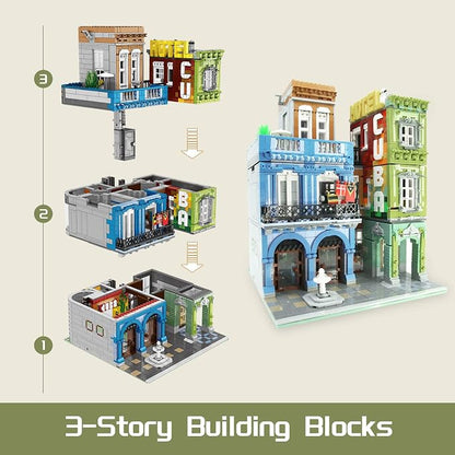 ZenithFlow Street View Building Blocks Kit, Cuba Hotel Mini Blocks Construction - Image 3