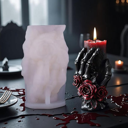 Skull Hand Ghost Cylinder Molds Silicone Wave Spiral Candle Mold - Image 2