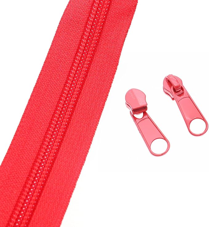 Leekayer #5 Red Nylon Zippers by The Yards Bulk 10 Yards Coil Zipper Tape - Image 8