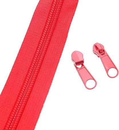 Leekayer #5 Red Nylon Zippers by The Yards Bulk 10 Yards Coil Zipper Tape - Image 8
