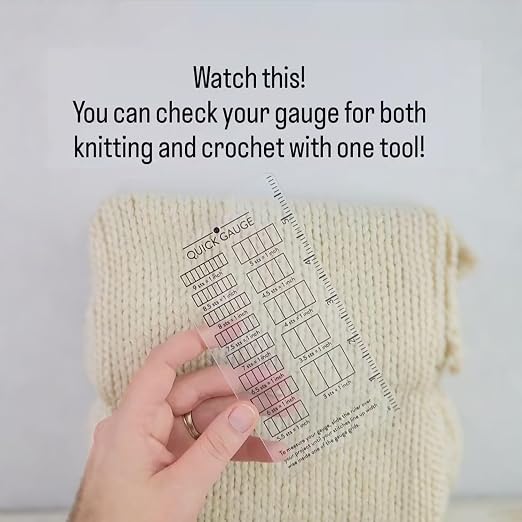 Quick Gauge Ruler, Gauge Ruler for Knitting and Crochet, Scarf Keychain - Image 6