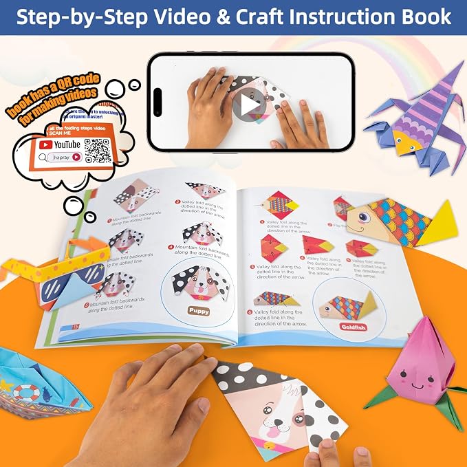Origami Paper Kit for Kids Ages 5-8 8-12, 152 Sheets Origami Paper - Image 3